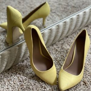 Womens yellow heels